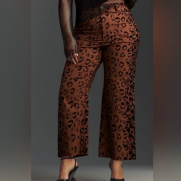 Maeve Pants - Maeve The Colette Wide Leg Pant Women's Size 30 Petite Leopard Cheetah Boho